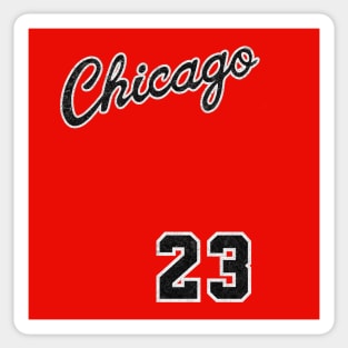 CLASSIC - Chicago Basketball Vintage/worn out Look Sticker